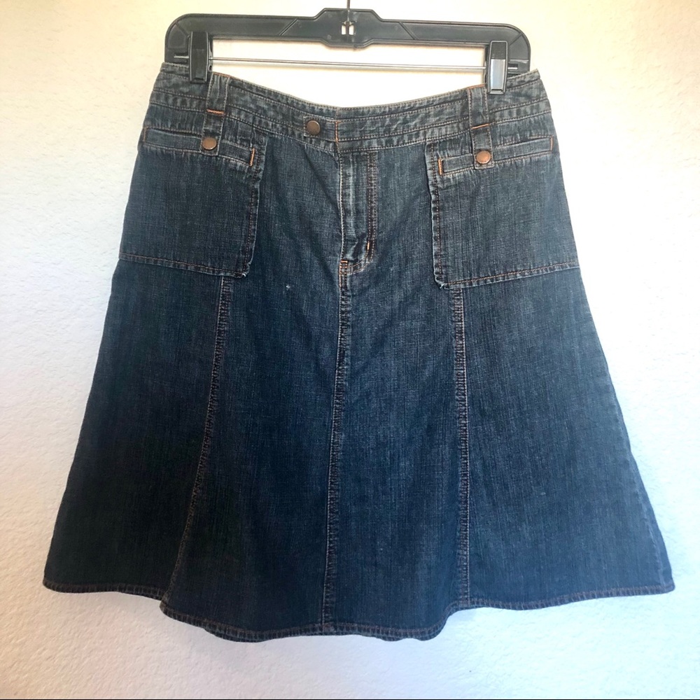 Cute Sigrid Olsen Jean A-line Soft Denim Skirt